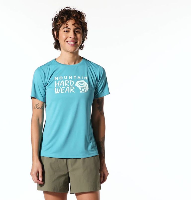 Women's Wicked Tech Short Sleeve, Color: Teton Blue