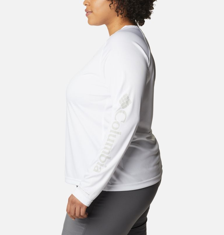 Thumbnail: Women's Fork Stream Long Sleeve Shirt - Plus Size, Color: White, image 3