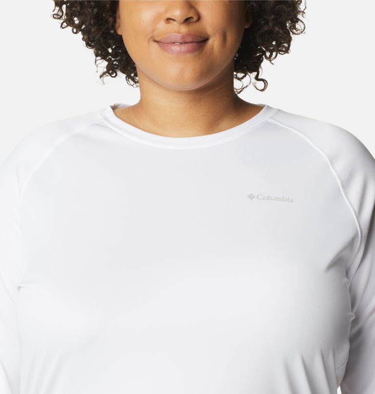 Thumbnail: Women's Fork Stream Long Sleeve Shirt - Plus Size, Color: White, image 4