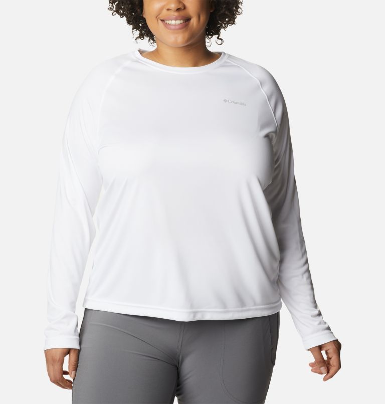 Women's Fork Stream Long Sleeve Shirt - Plus Size, Color: White, image 1