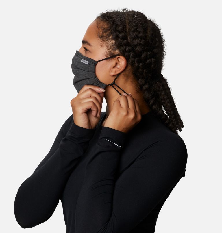 Tech Trail Face Mask, Color: Black Heather, image 4