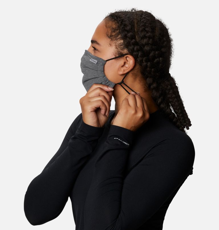 Thumbnail: Tech Trail Face Mask, Color: City Grey, Columbia Grey, image 5