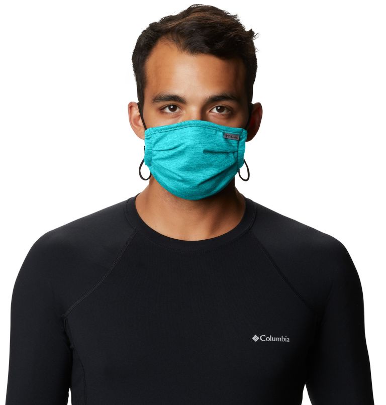 Thumbnail: Tech Trail Face Mask, Color: Geyser, Gulfstream, image 4