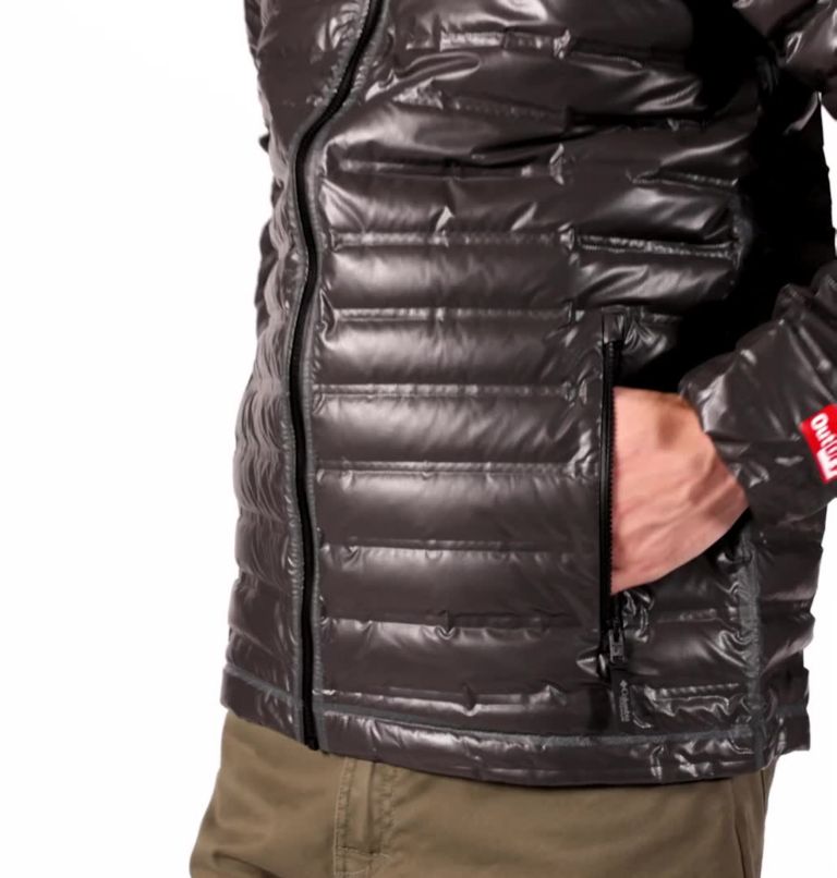 Men's OutDry Extreme Gold Omni-Heat Infinity Down Jacket, Color: Dark Grey Reflective