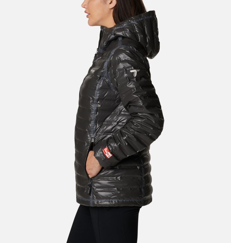 Women's OutDry Ex II Gold Down Jacket, Color: Black, image 3