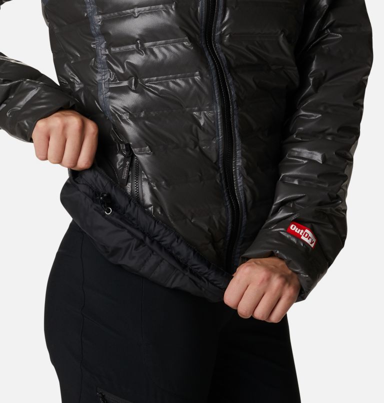 Women's OutDry Ex II Gold Down Jacket, Color: Black, image 7