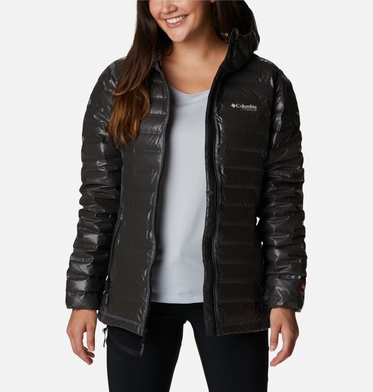 Women's OutDry Ex II Gold Down Jacket, Color: Black, image 8