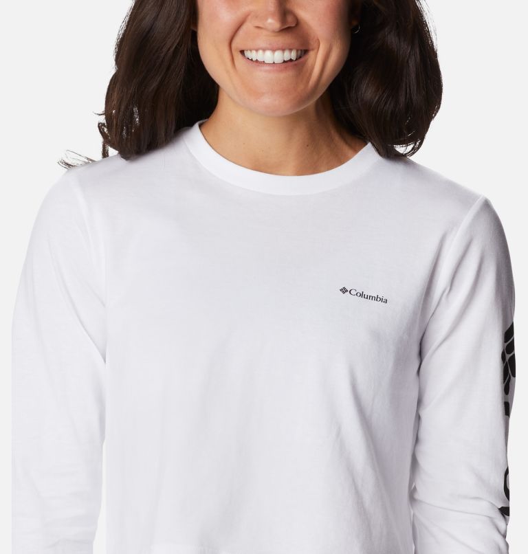 North Cascades Long Sleeve Cropped Tee | 100 | XL, Color: White, Black, image 4
