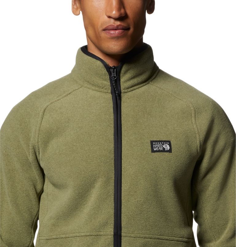 Thumbnail: Men's Polartec® Double Brushed Full Zip Jacket, Color: Stone Green Heather, image 4