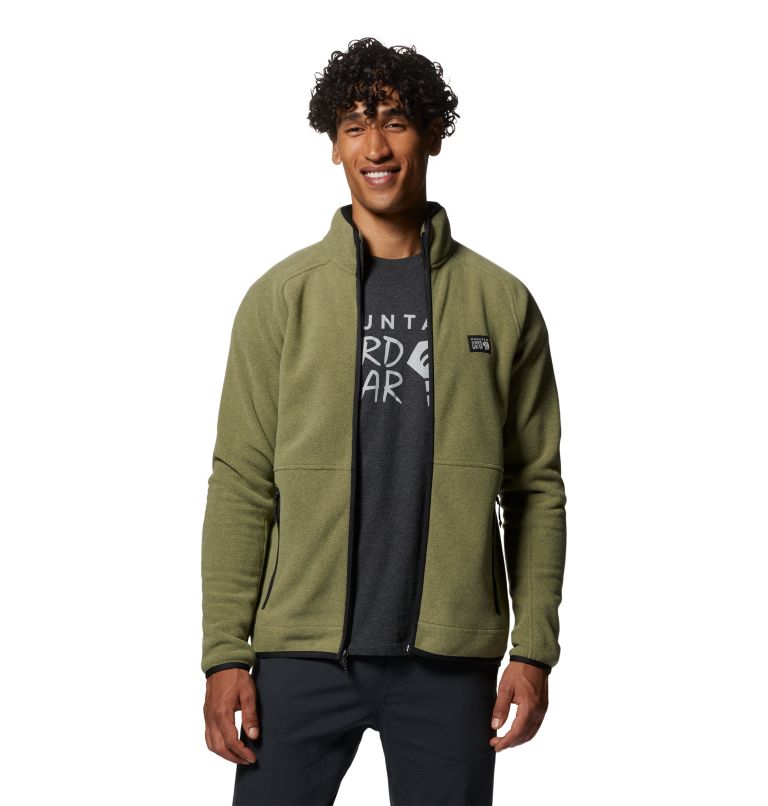 Men's Polartec® Double Brushed Full Zip Jacket, Color: Stone Green Heather, image 5