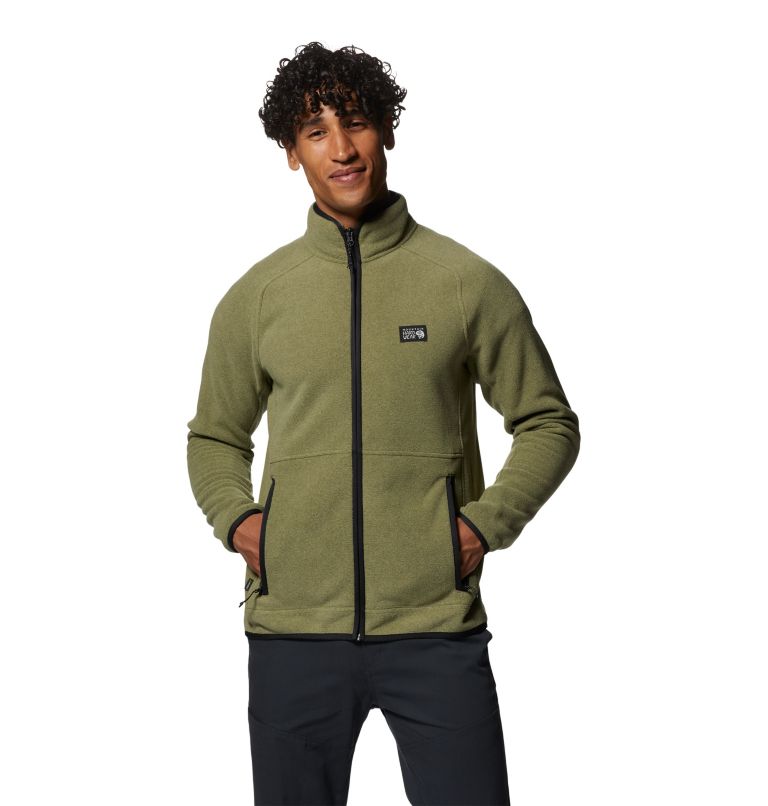 Men's Polartec® Double Brushed Full Zip Jacket, Color: Stone Green Heather, image 1