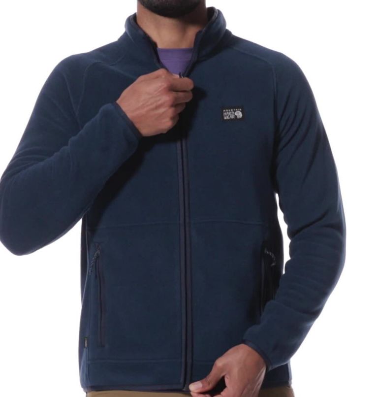 Thumbnail: Men's Polartec® Double Brushed Full Zip Jacket, Color: Hardwear Navy, image 2