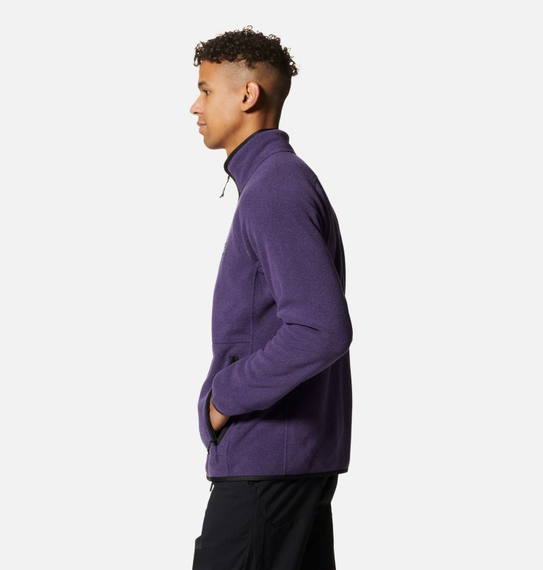 Thumbnail: Men's Polartec® Double Brushed Full Zip Jacket, Color: Night Iris Heather, image 3
