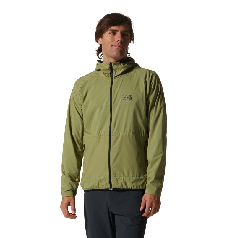 Manteau à capuchon Kor AirShell Homme, Color: Light Cactus, image 1