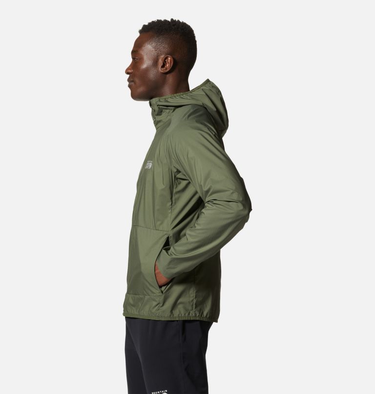 Manteau à capuchon Kor AirShell Homme, Color: Surplus Green, image 3