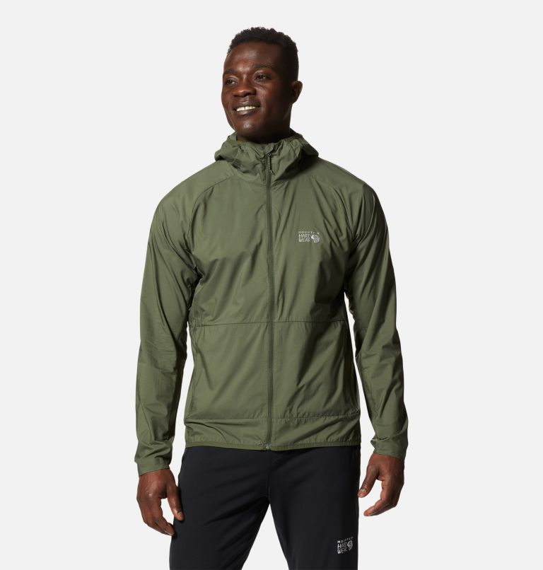 Manteau à capuchon Kor AirShell Homme, Color: Surplus Green, image 1