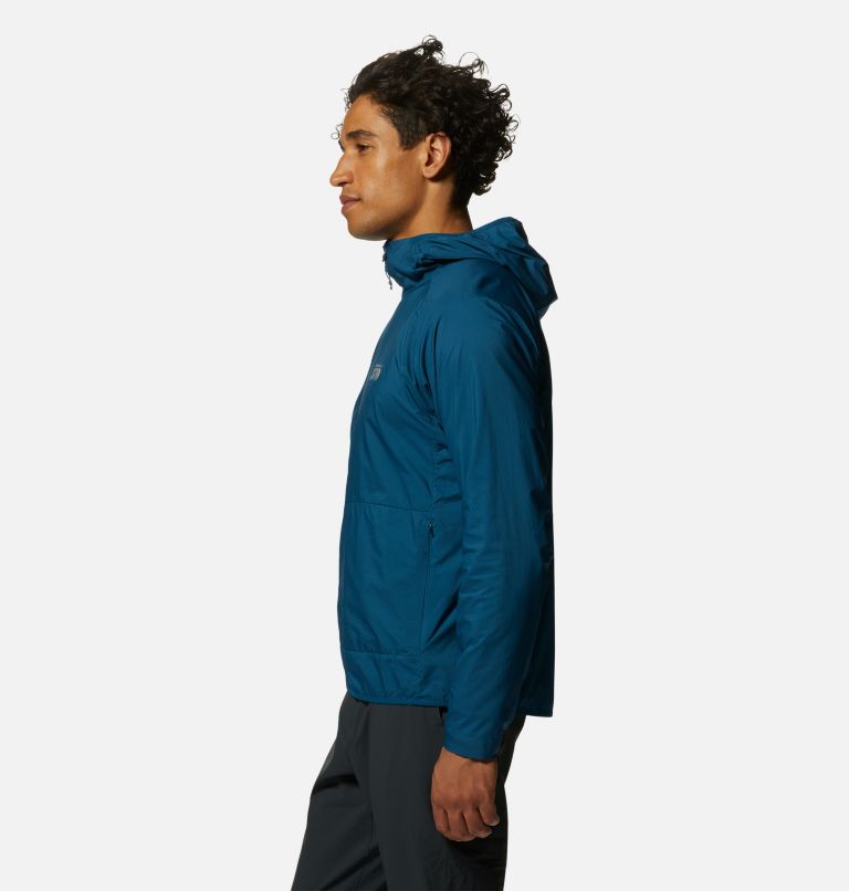 Manteau à capuchon Kor AirShell Homme, Color: Dark Caspian, image 3