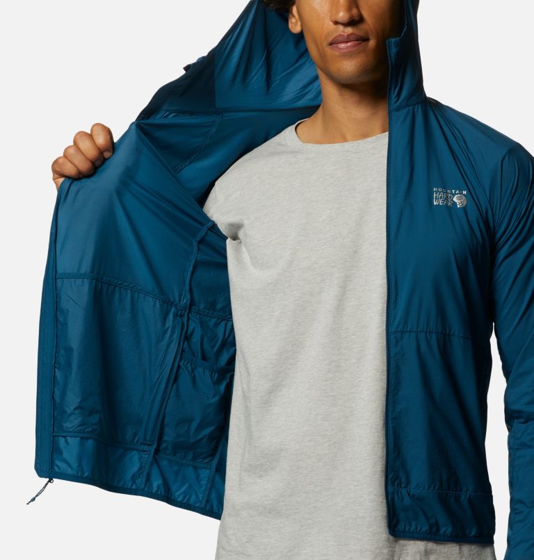 Manteau à capuchon Kor AirShell Homme, Color: Dark Caspian, image 5