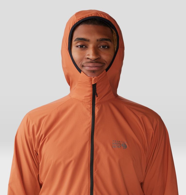 Manteau à capuchon Kor AirShell Homme, Color: Raw Carnelian, image 4