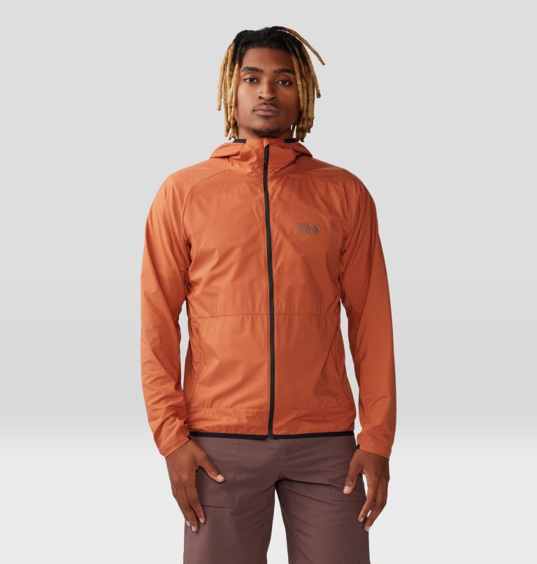 Manteau à capuchon Kor AirShell Homme, Color: Raw Carnelian, image 1