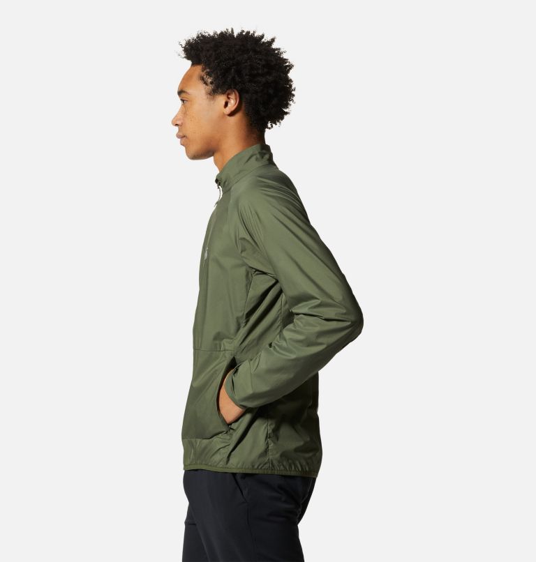 Thumbnail: Men's Kor AirShell Full Zip Jacket, Color: Surplus Green, image 3