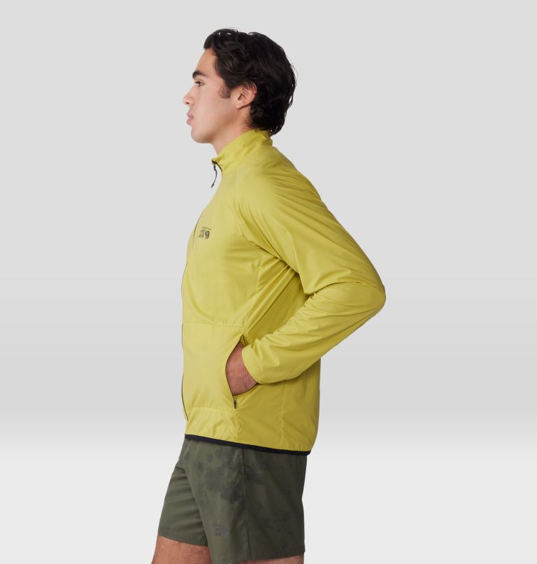 Men's Kor AirShell Full Zip Jacket, Color: Bright Olive, image 3