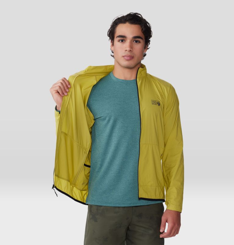 Thumbnail: Men's Kor AirShell Full Zip Jacket, Color: Bright Olive, image 5