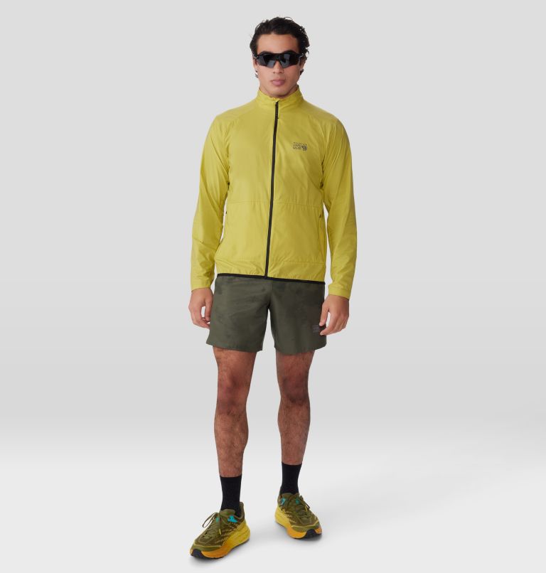 Men's Kor AirShell Full Zip Jacket, Color: Bright Olive, image 7