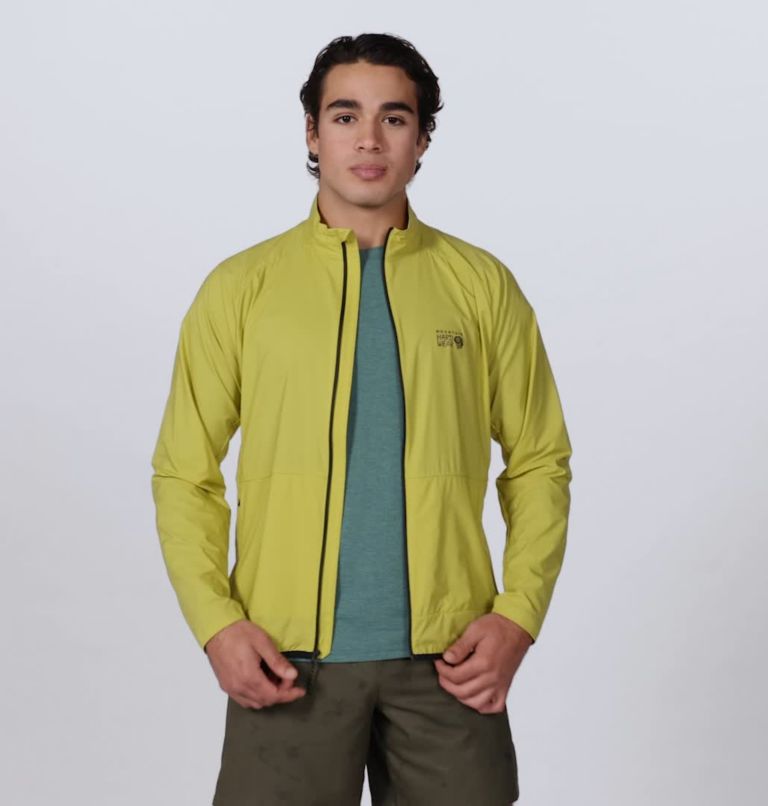 Men's Kor AirShell Full Zip Jacket, Color: Bright Olive