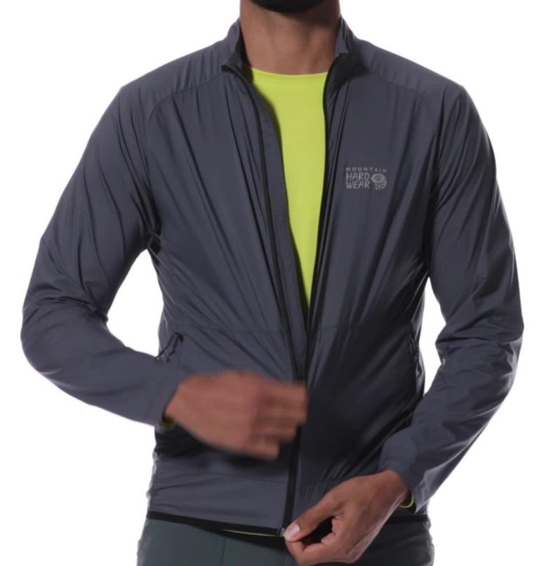 Thumbnail: Men's Kor AirShell Full Zip Jacket, Color: Blue Slate, image 2