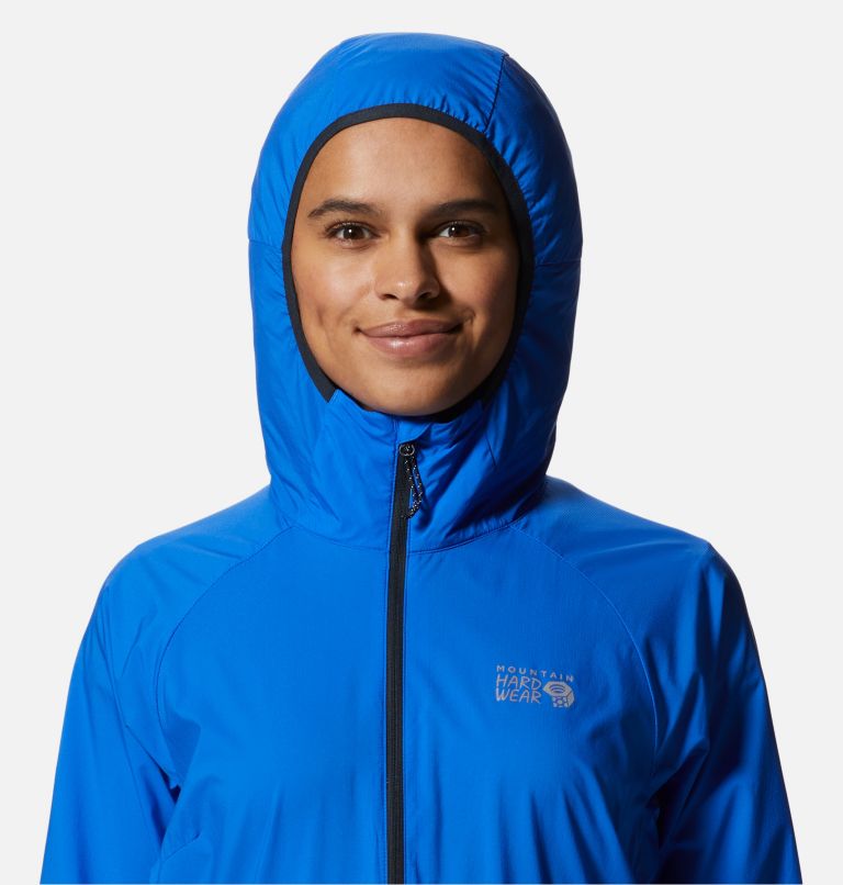 Women's Kor AirShell Hoody, Color: Bright Island Blue, image 4