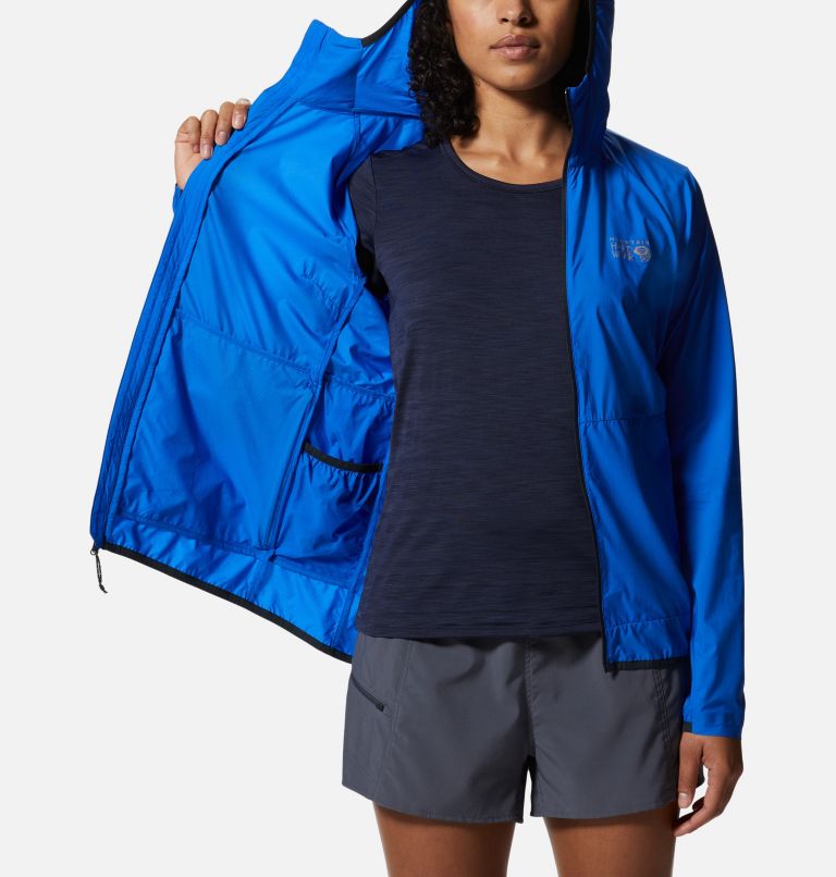 Women's Kor AirShell Hoody, Color: Bright Island Blue, image 5