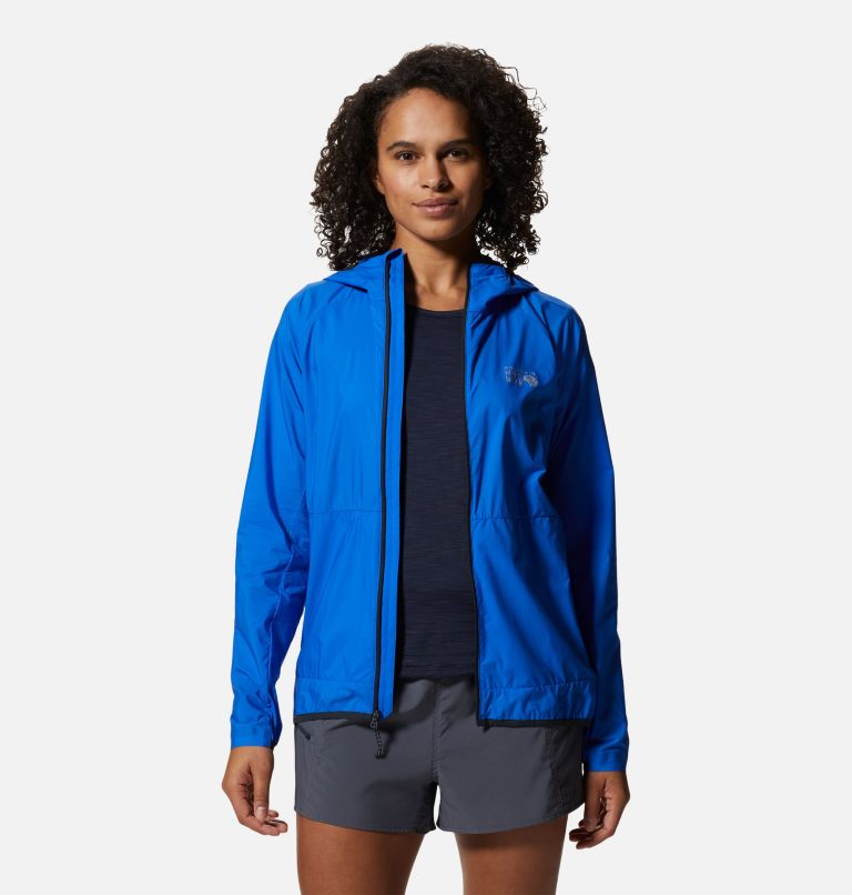 Women's Kor AirShell Hoody, Color: Bright Island Blue, image 7
