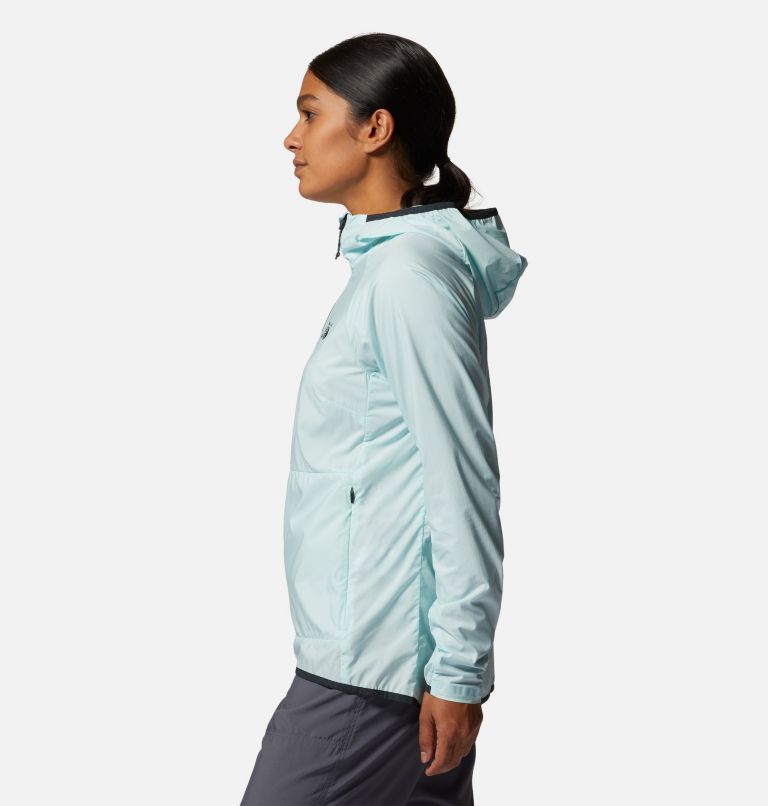 Women's Kor AirShell Hoody, Color: Pale Ice, image 3