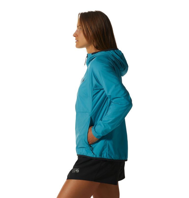 Women's Kor AirShell Hoody, Color: Teton Blue, image 3
