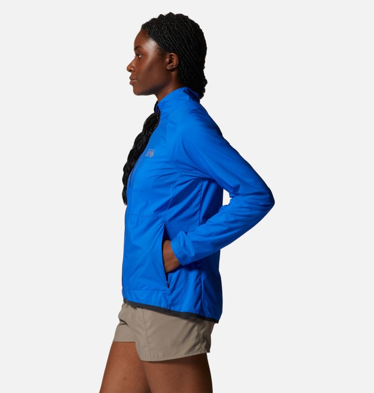 Women's Kor AirShell Full Zip Jacket, Color: Bright Island Blue, image 3