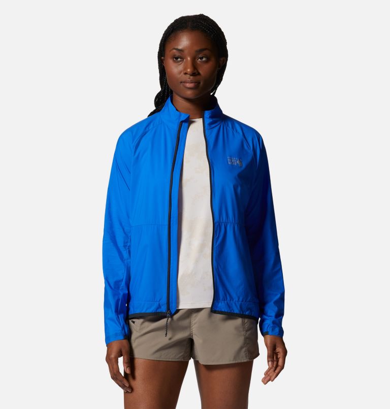 Women's Kor AirShell Full Zip Jacket, Color: Bright Island Blue, image 7