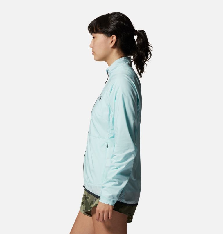 Women's Kor AirShell Full Zip Jacket, Color: Pale Ice, image 3
