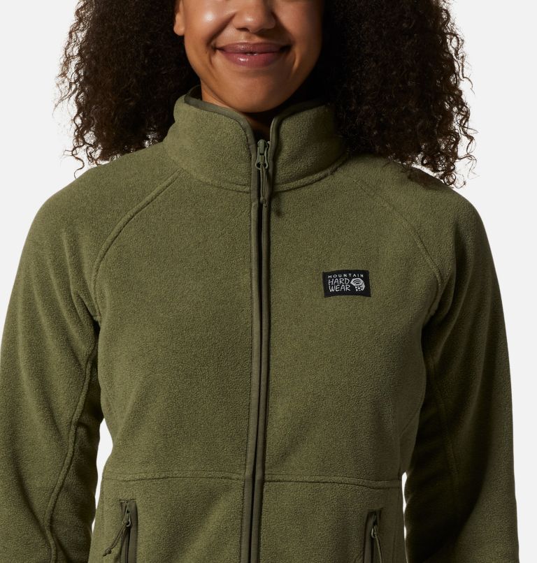 Women's Polartec® Double Brushed Full Zip Jacket, Color: Stone Green Heather, image 4
