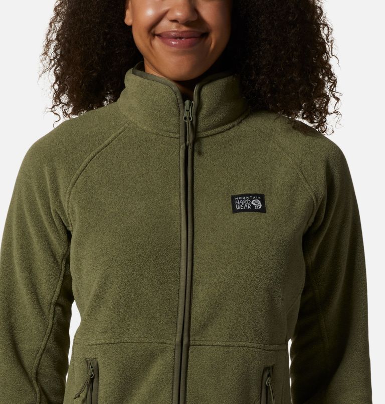 Thumbnail: Women's Polartec® Double Brushed Full Zip Jacket, Color: Stone Green Heather, image 4