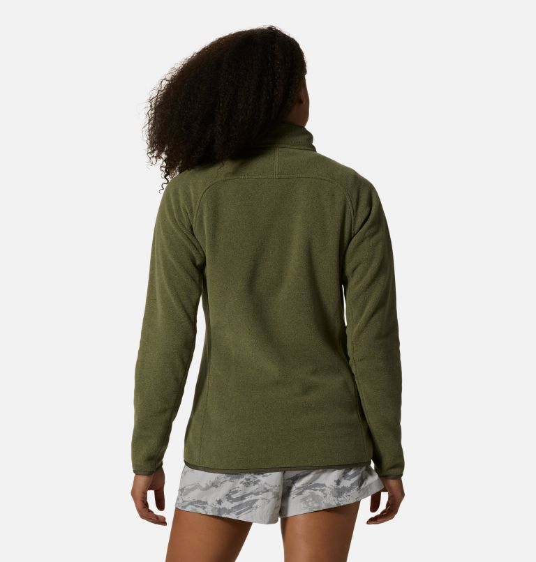 Thumbnail: Women's Polartec® Double Brushed Full Zip Jacket, Color: Stone Green Heather, image 2