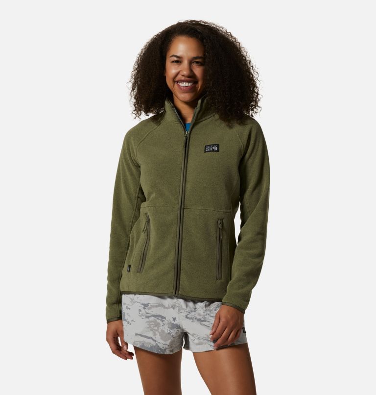 Women's Polartec® Double Brushed Full Zip Jacket, Color: Stone Green Heather, image 1