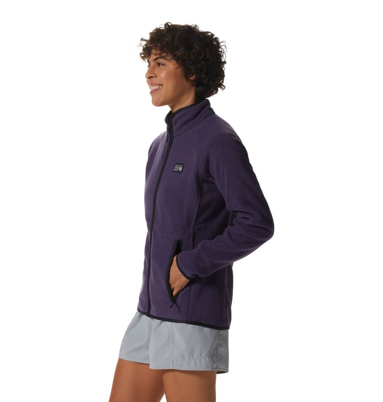Women's Polartec® Double Brushed Full Zip Jacket, Color: Night Iris Heather, image 3