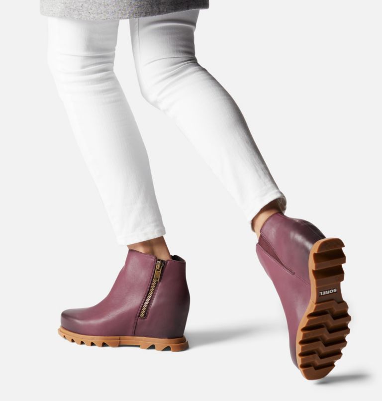 sorel women's joan of arctic wedge zip booties