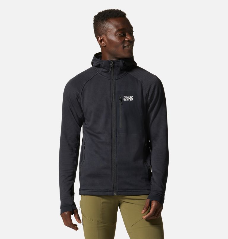 Grid fleece clearance hoodie