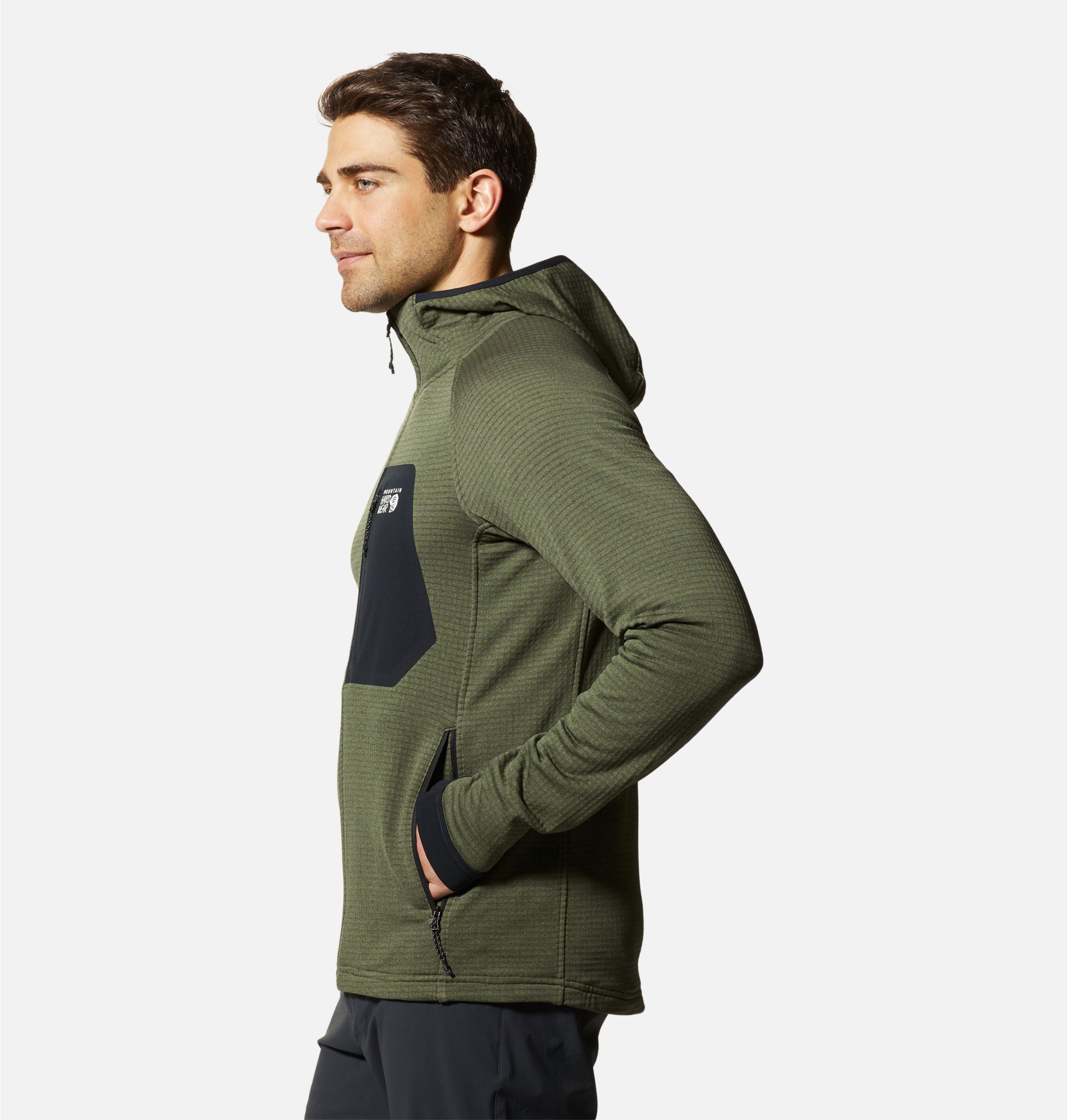 Men's Polartec® Power Grid™ Full Zip Hoody | Mountain Hardwear