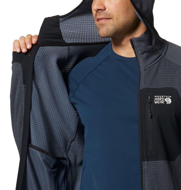 Chandail à capuchon avec fermeture éclair Polartec® Power Grid Homme, Color: Blue Slate Heather, image 6
