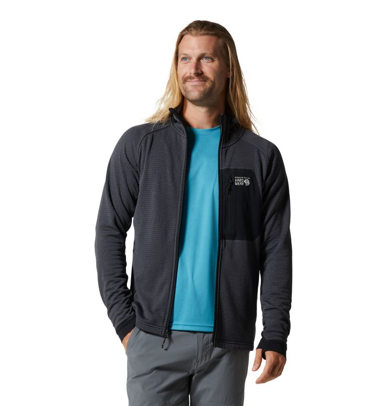Chandail à capuchon avec fermeture éclair Polartec® Power Grid Homme, Color: Blue Slate Heather, image 8