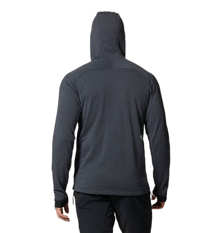 Chandail à capuchon avec fermeture éclair Polartec® Power Grid Homme, Color: Blue Slate Heather, image 2