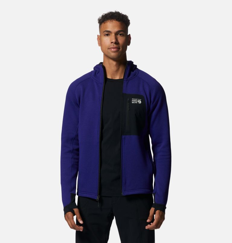 Cadet Blue Polyester/Spandex Power Grid Fleece Knit - Polartec